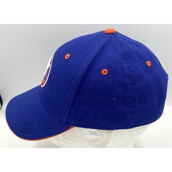 NHL New York Islanders Logo Hat Cap Hook And Loop Close Orange Blue - Picture 4 of 8